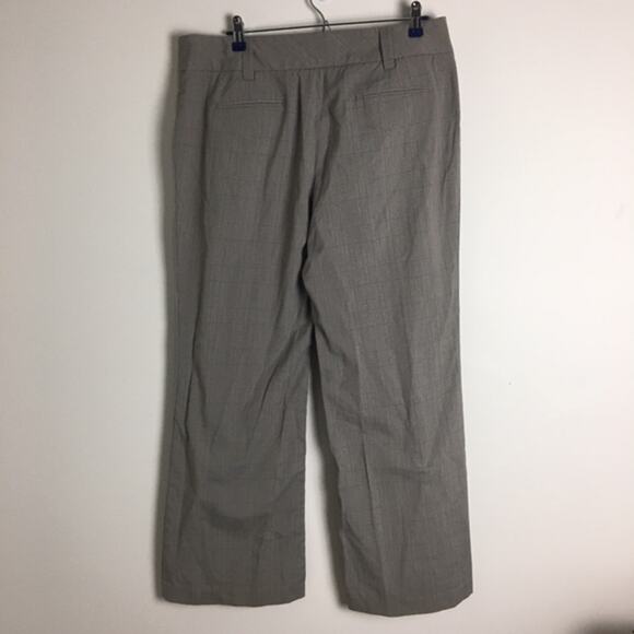 AB Studio Plaid Wide Leg Dress Pants Gray 12 - Picture 7 of 10